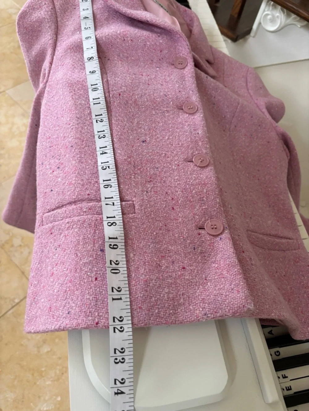 Classic Pink Tailored Women's Blazer - Picture 13 of 14